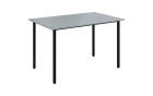 JSB 120N Jídelní stůl 1200 x 800 mm, deska šedá / podnož černá